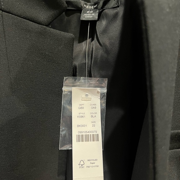 Black J. Crew Regent blazer in four-season stretch sz.22 new with tags - Picture 4 of 6